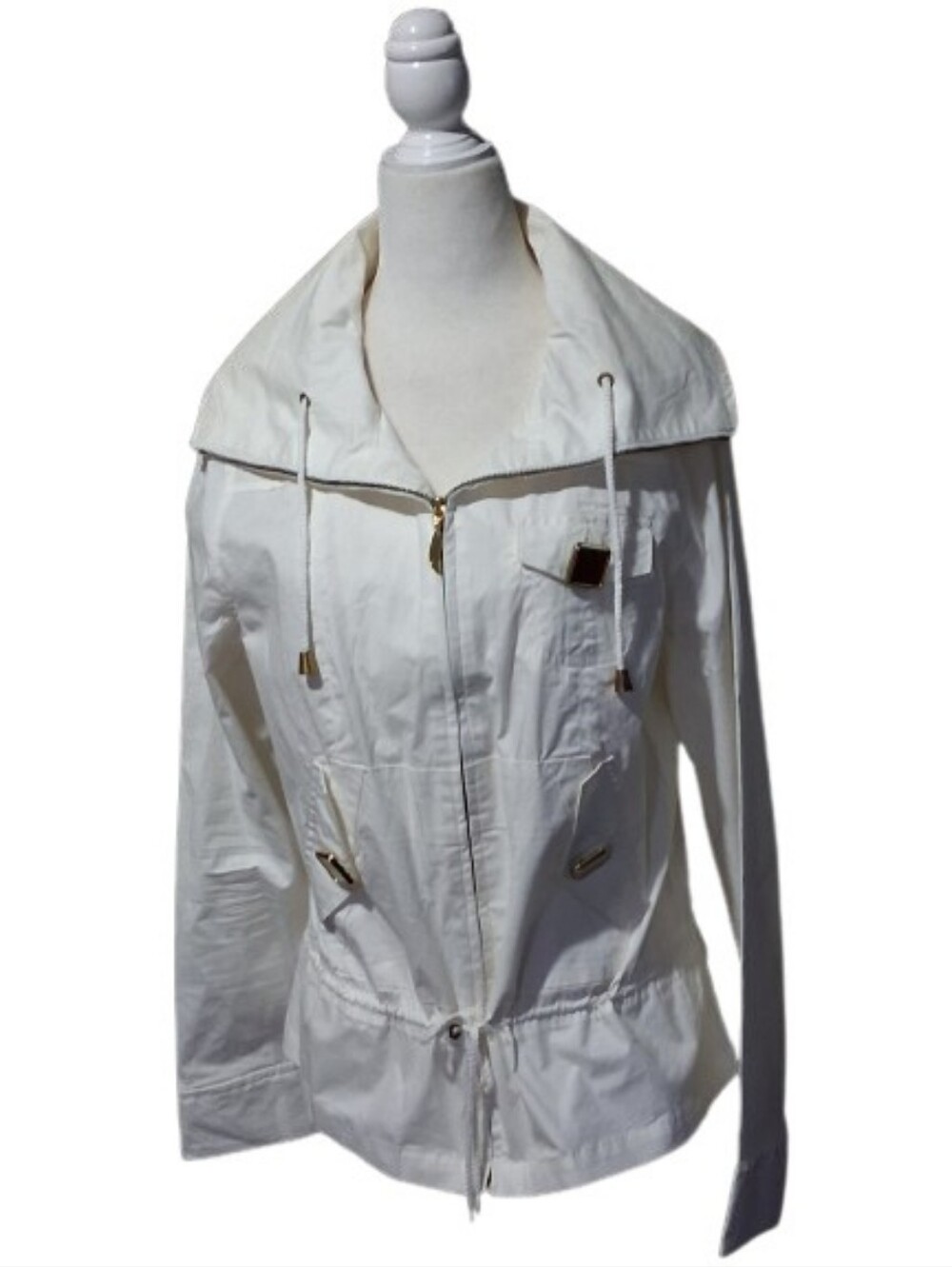 NWOT Vintage A.M.i Untnility White Jacket Gold Accents 90's y2k Discontinued, M
